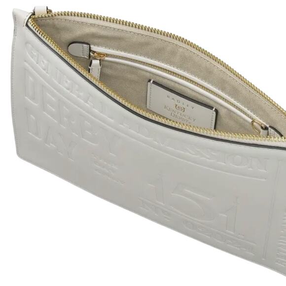 Radley London x Kentucky Derby Leather Crossbody Clutch Limited Edition Bag NWT - Picture 3 of 7